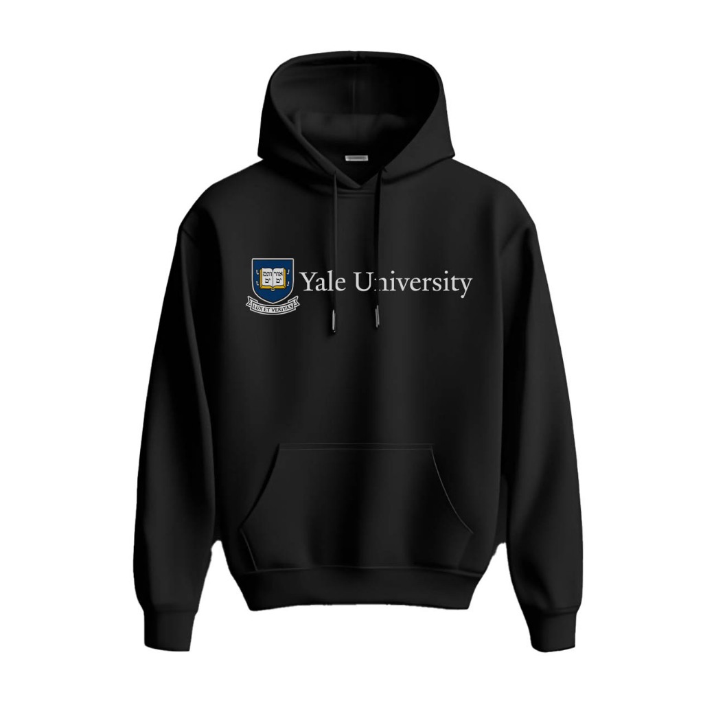 YALE University Premium Fleece Sweater Jacket เสื้อผ้าสีดํา