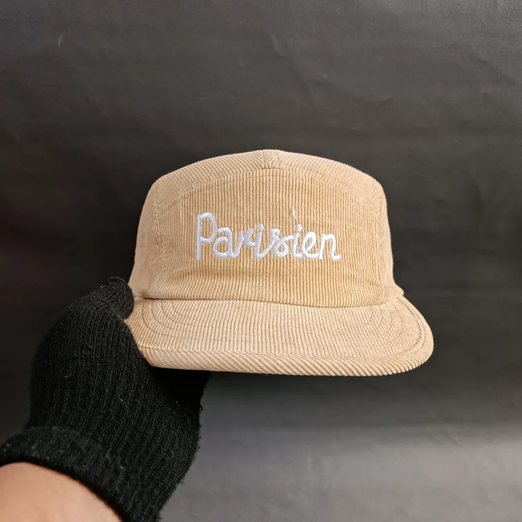 MAISON KITSUNE หมวก 5 ชั้นสําหรับผู้ชายและผู้หญิง - PARISIEN - Militage Corduroy