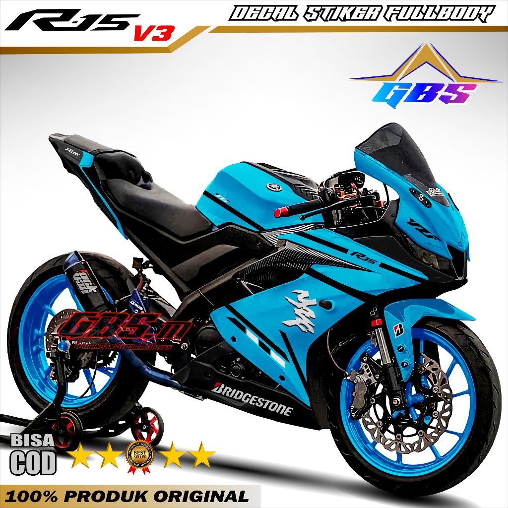 ล่าสุด - Decal Sticker R15 V3 Fullbody Sticker Motorcycle R15 V3 Full Body สามารถปรับแต่งได้