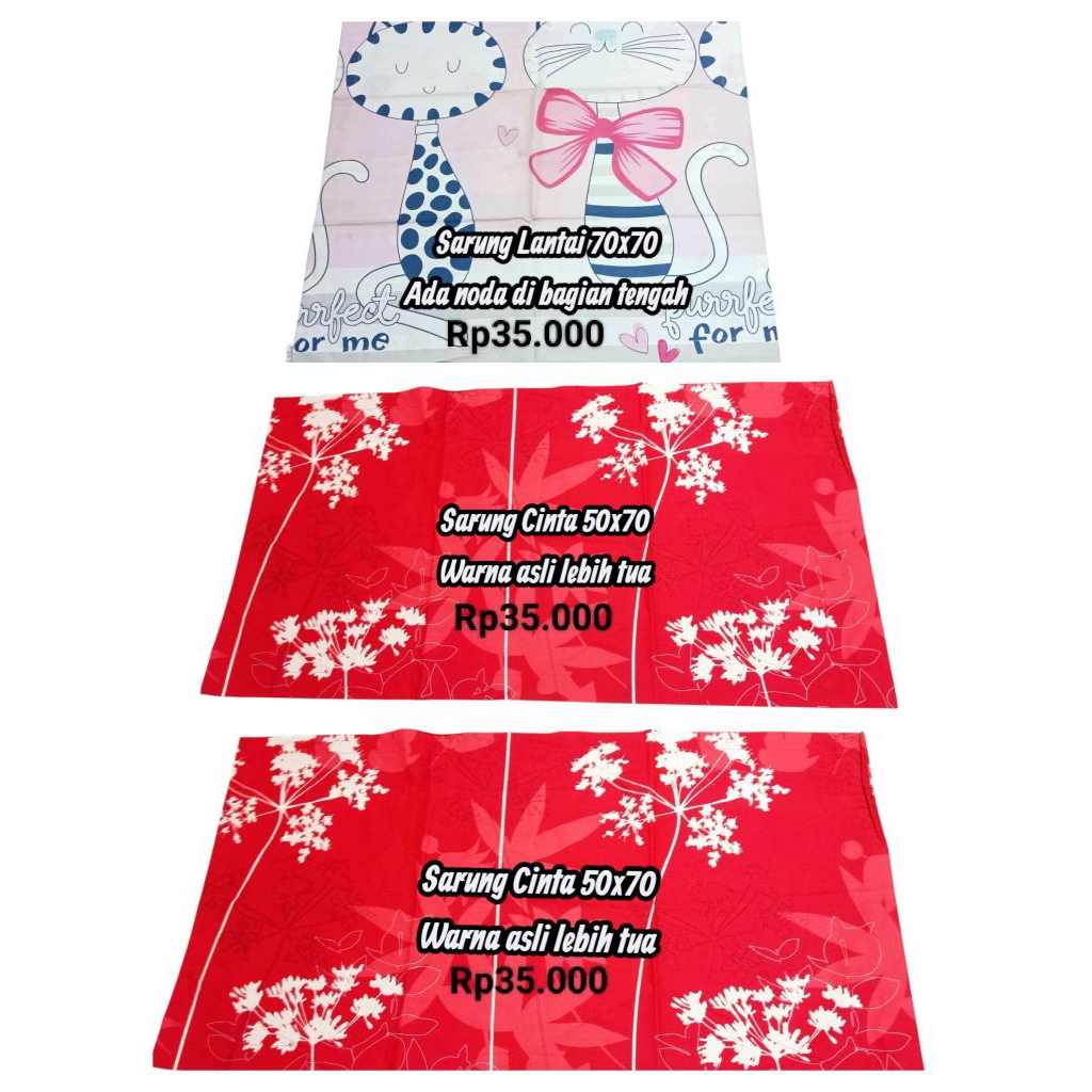 KATUN Love Cover 50x100 & Floor Cover 70x70 ซื้อ 2 แถม 1 วัสดุ CVC Cotton ราคาปกติ Rp. 35,000
