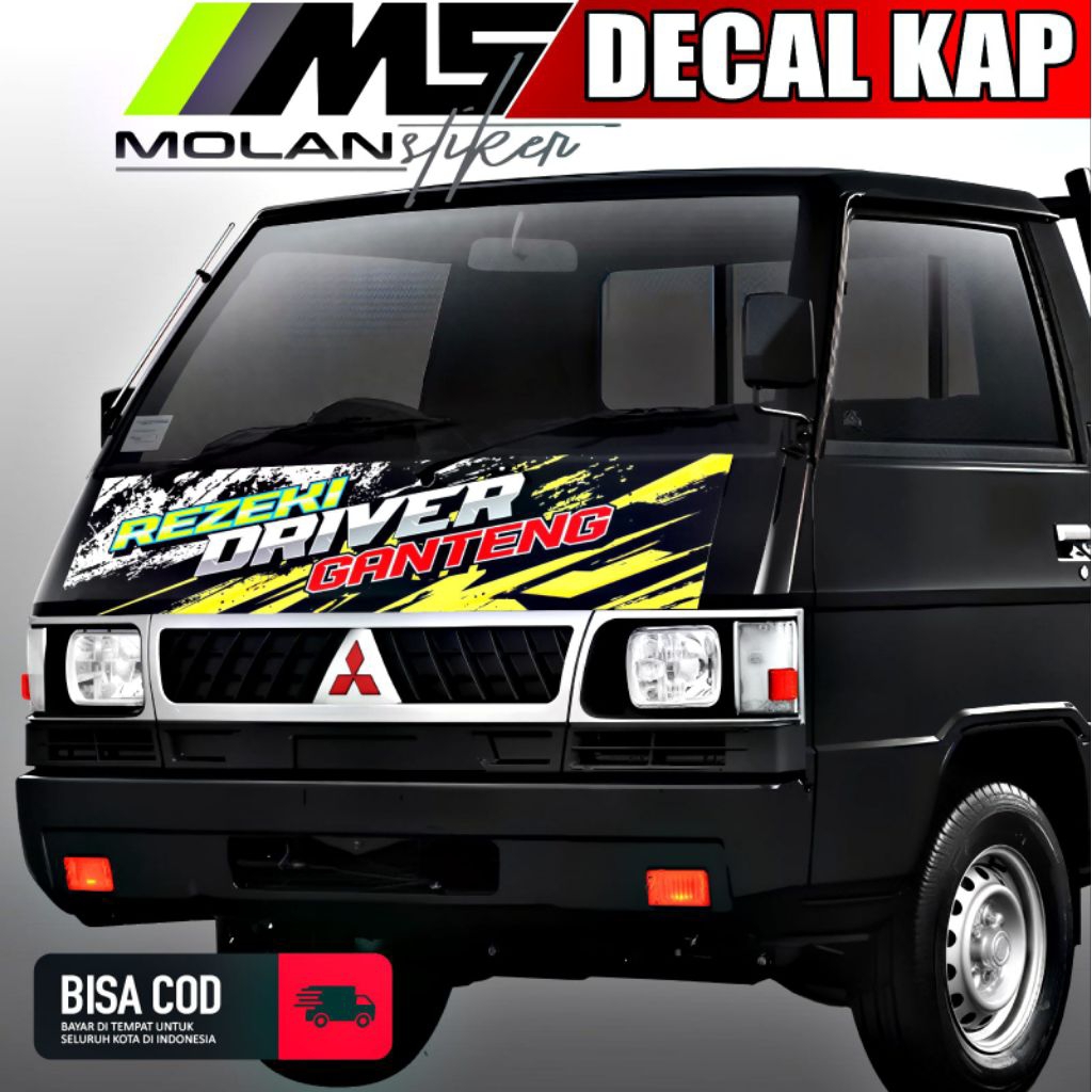 MITSUBISHI Decal สติกเกอร์ Striping Variation ด้านหน้า Cabin L300 รถกระบะ Decal Hood/Front Cabin L30