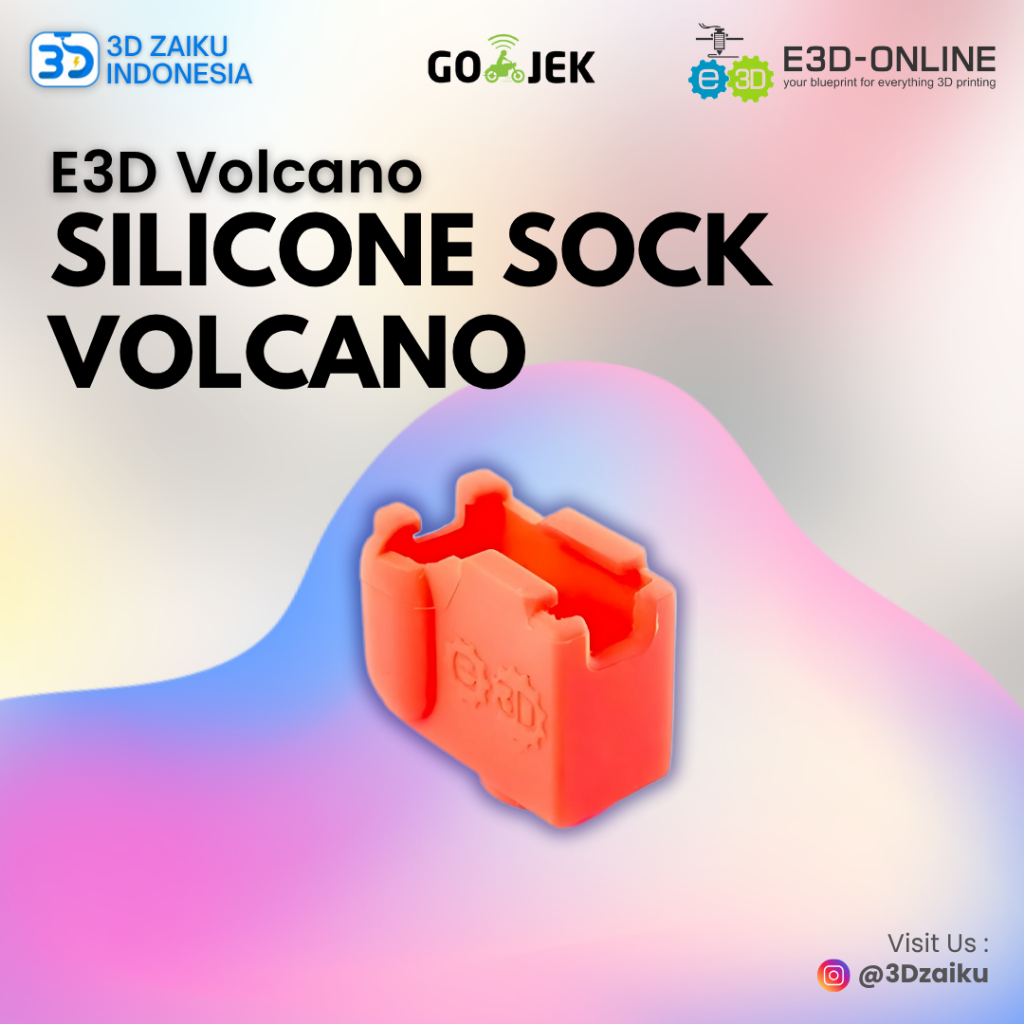 Original E3D Volcano ความร้อนบล็อกซิลิโคนซิลิโคน Hotend E3D