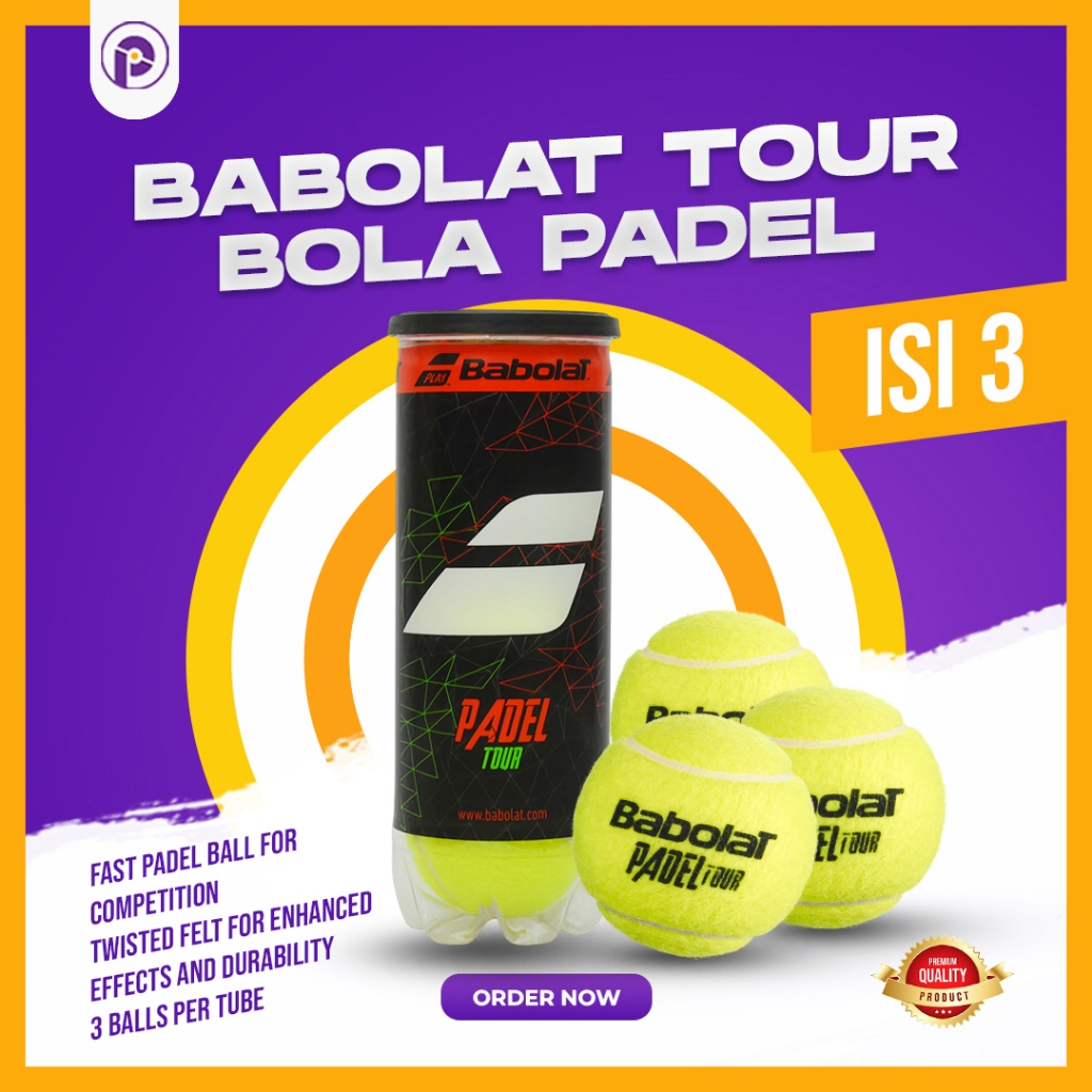 Babolat Tour Padel Balls - Padel Balls แพ็ค 3 ชิ้น