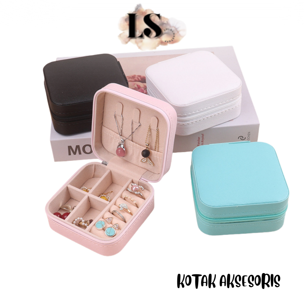 LS - H430 JEWELRY BOX MINI PORTABLE TRAVEL WOMENS FASHION ACCESSORIES BOX