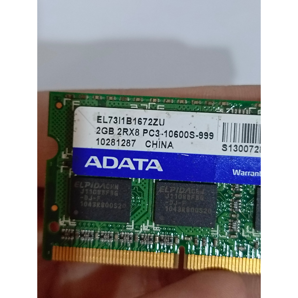 RAM RAM SODIMM DDR3 TRADITIONAL 2GB 2Rx8 PC3-10600S-999 - ercomp1