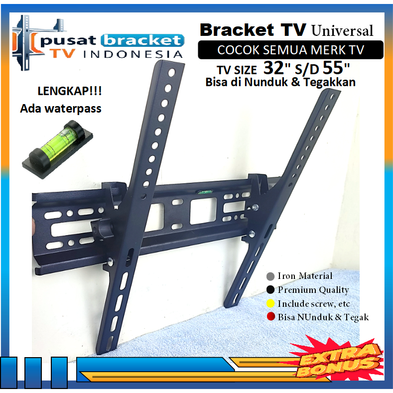 ขายึดทีวี LED LCD LCD ขนาด 32" ถึง 55" นิ้ว THICKER!! สากล 55 50 43 42 40 32 24 21 นิ้ว