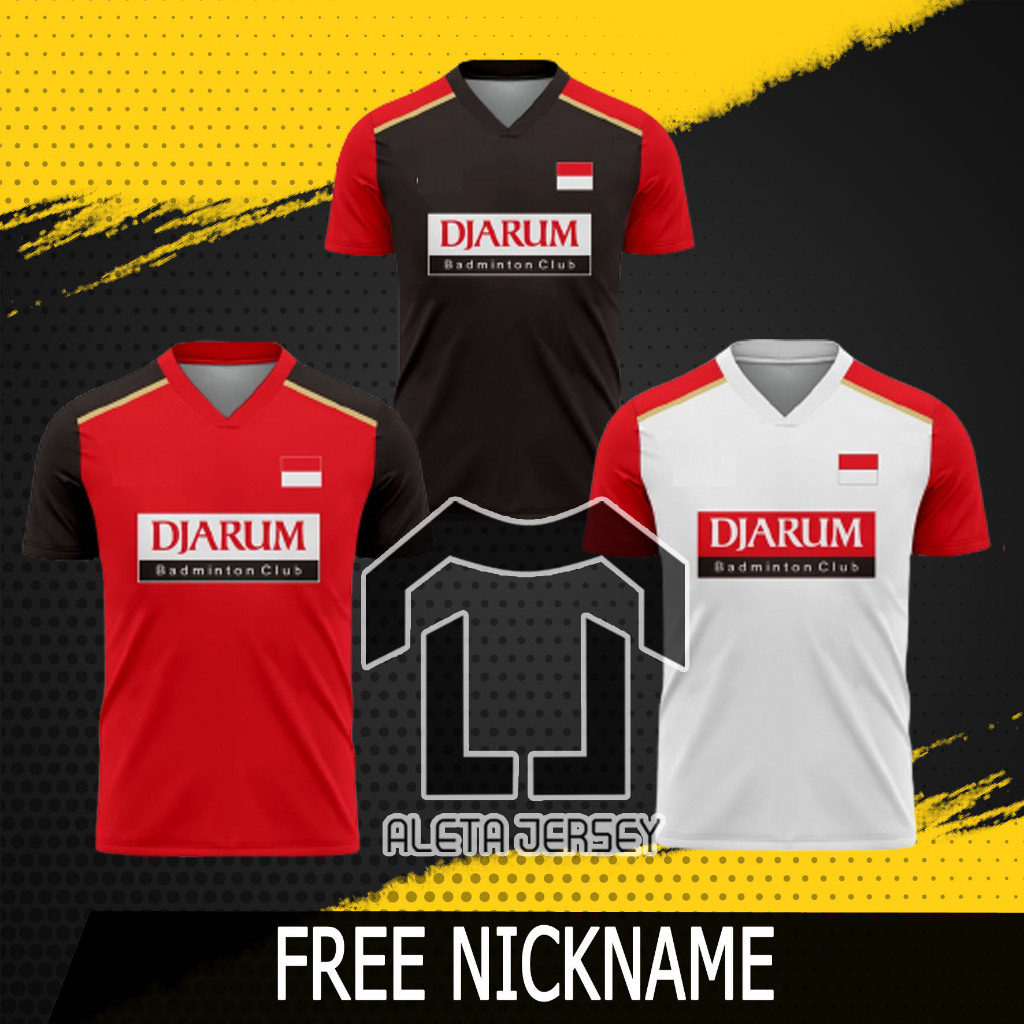 INDONESIAN BADMINTON JERSEY DJARUM ชื่อฟรี