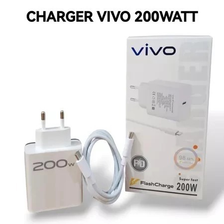 [ 200 วัตต์ ] VIVO 200W SUPER FLASH CHARGE TYPE C TO C ORIGINAL FAST CHARGING CHARGER