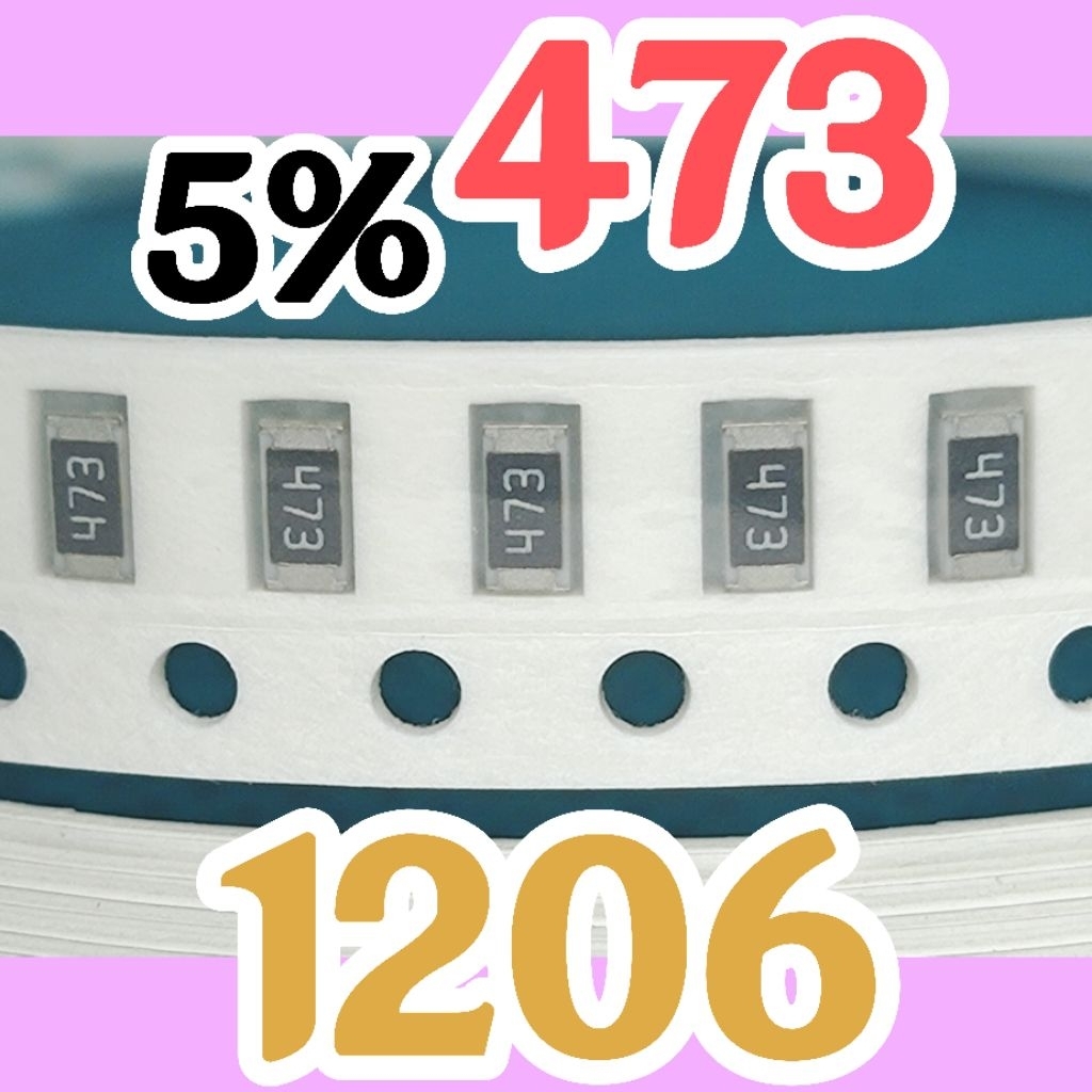 10 ชิ้น ตัวต้านทานชิป smd 473 47K0 5% ขนาด 1206 3216 47Kohm 47K โอห์ม 47 คม
