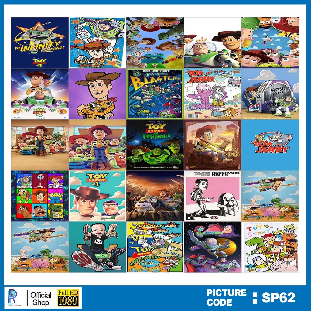 TOY STORY STICKERS, TOY STORY STICKER PACKAGE ต่อ 25 ชิ้น, CODE SP62