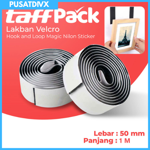 SANJI 1 เมตร 50 มม. TAFPACK VELCRO HOOK และ LOOP MAGIC NYLON STICKER