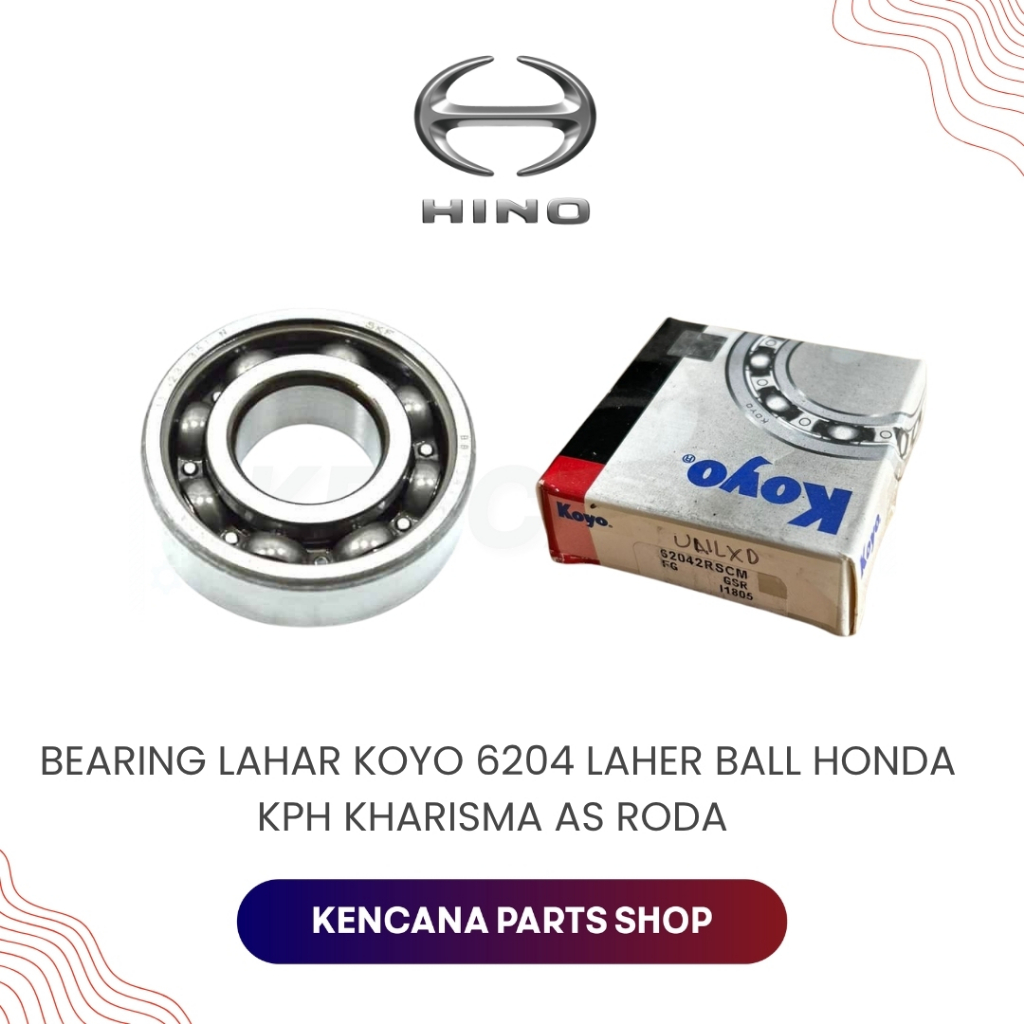 แบริ่ง 6204 2RS Koyo ดั้งเดิม