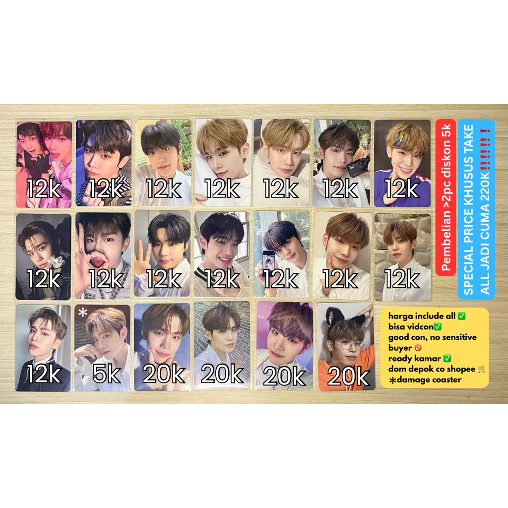 Photocard Zb1 Zerobaseone Taerae Gyuvin Jiwuong Gunwook