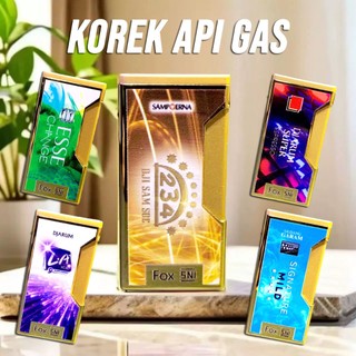 BBAK Korek Api Bara Jet FOX ZENITH Motif Keren Bahan Besi Bisa Diisi Ulang