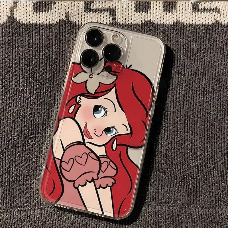 คริสตัลโปร่งใสกรณี Mermaid Motif Clear Case สําหรับ Vivo Y100 5G Y75 5G V21 5G V21E V23 5G B032