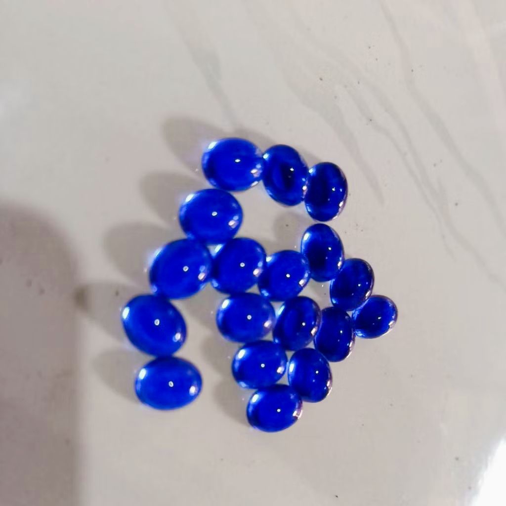 ขายส่ง 1 โหล (20 ชิ้น) Blue Cyklop King Sapphire Mini Agate Stone 10x8mm Best