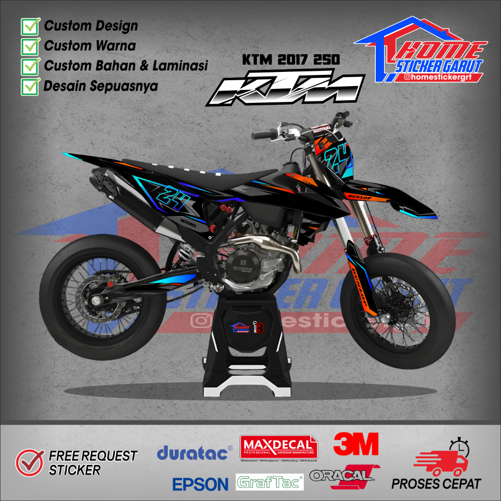 รูปลอก KTM 2017 250 EXC & 300 EXC SIGN B KTM SIXDAYS