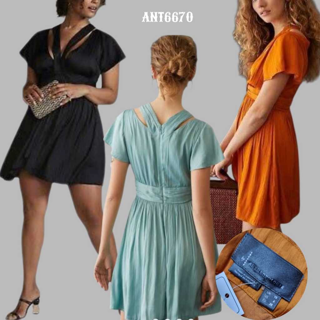 ANTRO ชุดเดรสมินิคอวีลึกของผู้หญิง ANT6670
