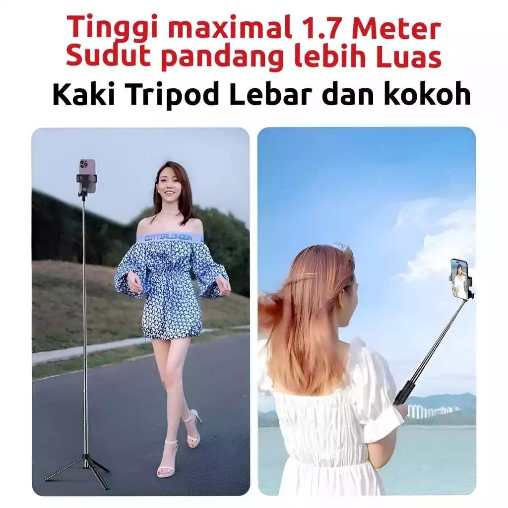 ข้อเสนอร้อน OCEANBLUE แหนบขาตั้งกล้องระยะไกล OB168 170 ซม.Selfie Stick Stand Holder Hp Content Creat