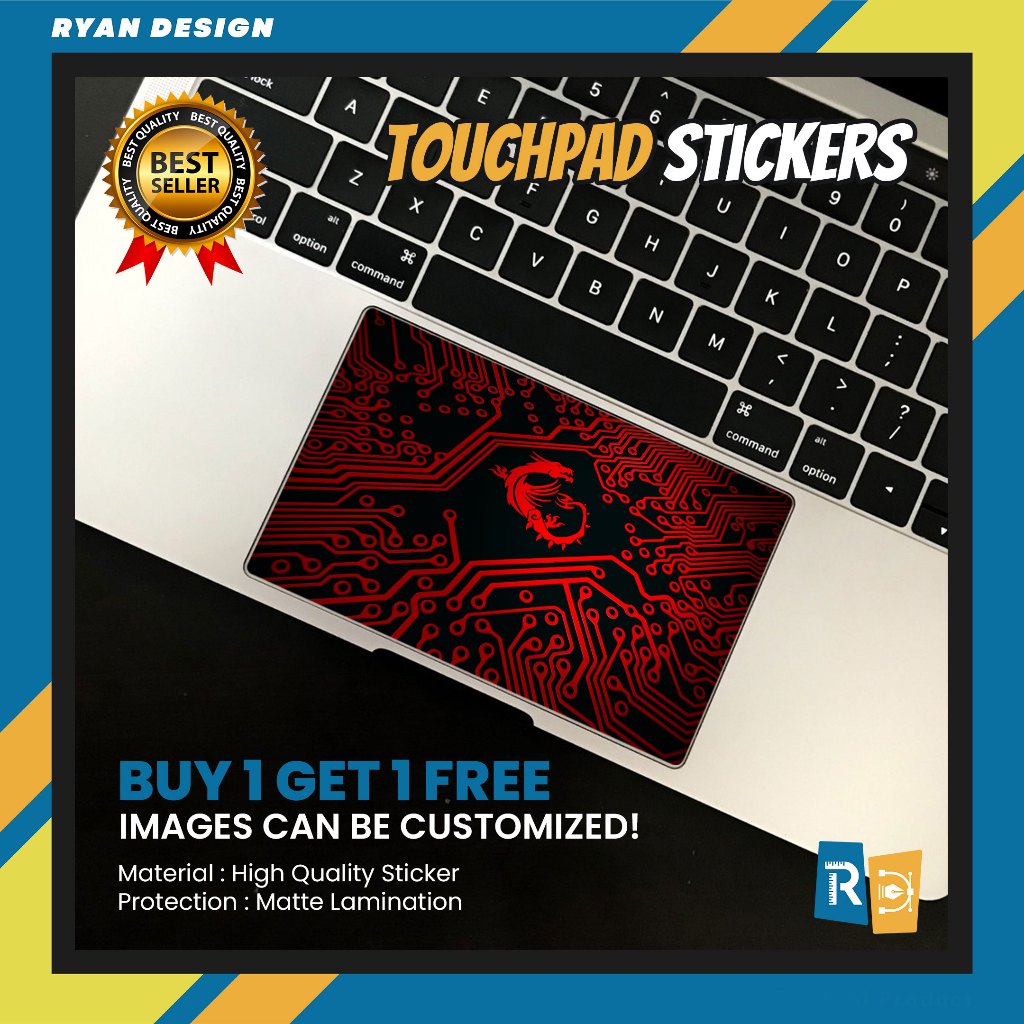 พรีเมี่ยม Garskin TouchPad ภาพแล็ปท็อป MSI TrackPad Protector TouchPad Protector (ซื้อ 1 แถม 1) Part 1