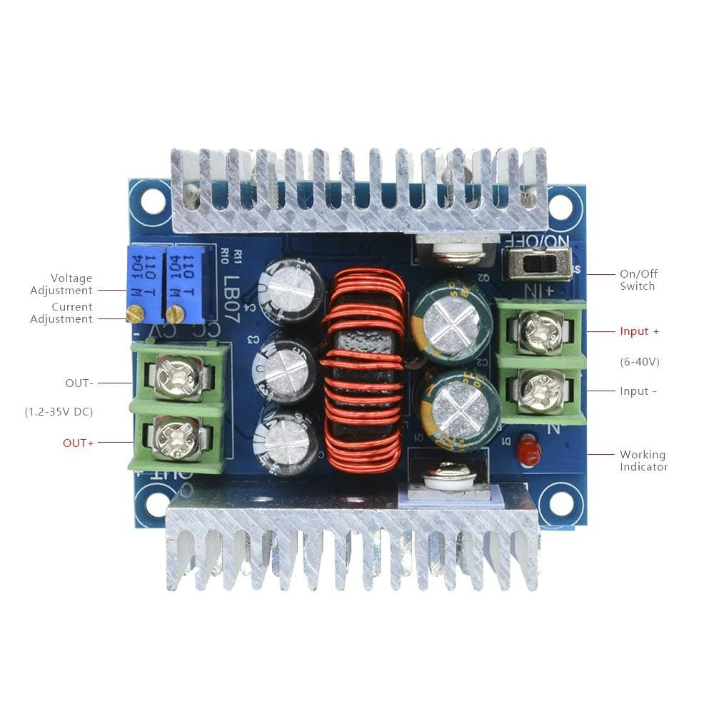 SZBK07 - DC-DC 20A 300W CC CV Step Down Module DC 6-40V to DC 1.2-36V