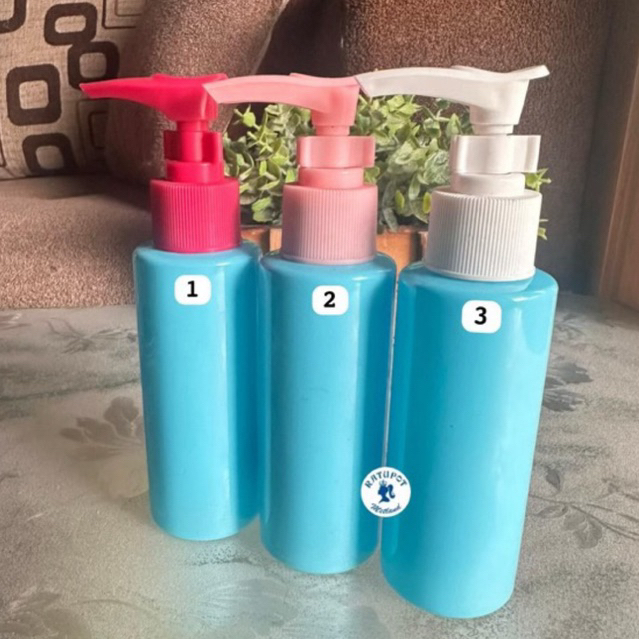 100ML SONYA สีฟ้าขวดพลาสติก CHOOSE TYPE PUMPLOCK CAP NUMBER 1.2.3