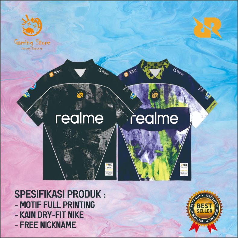 ใหม่ล่าสุด RRQ KAOS JERSEY MPL S16 EWC Riyadh 2025 การพิมพ์เต็มรูปแบบ