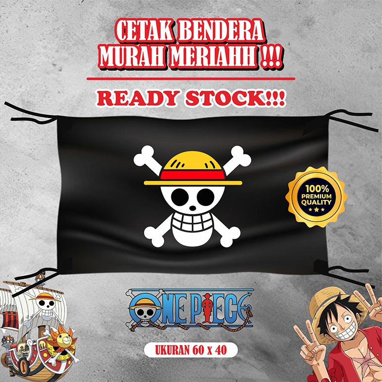 ONE PIECE FLAG PRINTING (60X40) หมวก PIRATE FLAG / STRAW