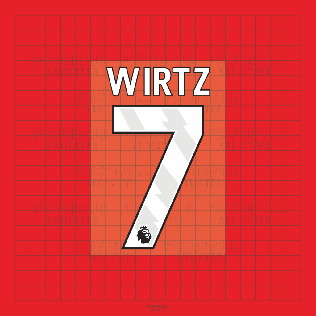 Florian Wirtz 7 Jersey Liverpool Home League ชื่อหมายเลขหลัง