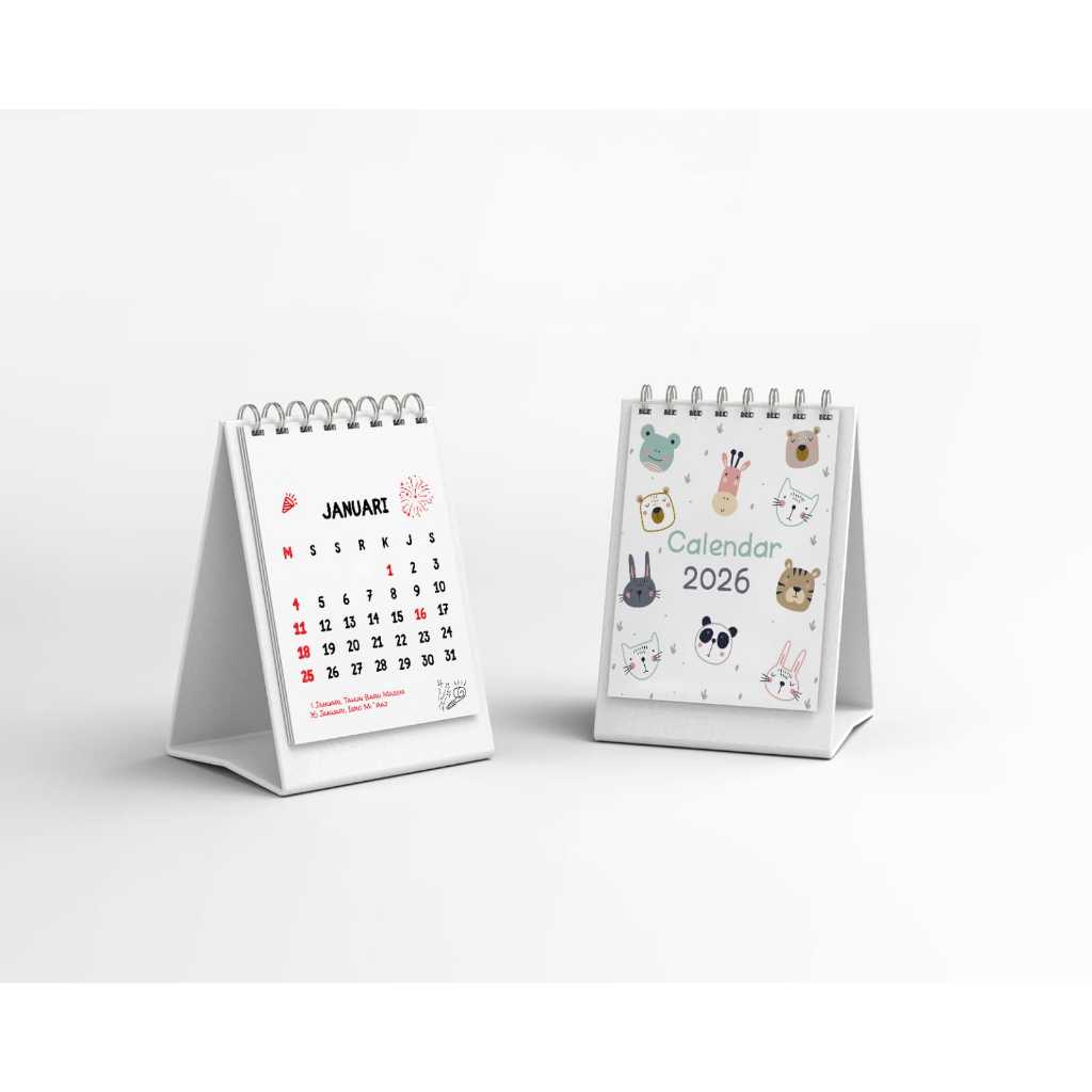 CALENDAR 2026 AESTETIC / CALENDAR MINI STAND 2026 / CALENDAR MINI 2026 / CALENDAR 2026 by.TOOKE