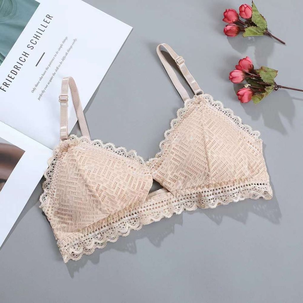 เสื้อชั้นในสตรีโฟมบางไม่มีลวด วัสดุผ้า คัพ A, B เซ็กซี่ (2836)