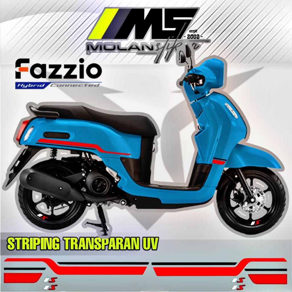 Decal สติกเกอร์ Striping Variation โปร่งใส Uv Fazzio 125 Striping โปร่งใส Uv Yamaha Fazzio Hybrid ให