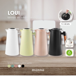 MANNA Loui - Termos Air Panas Temperatur Digital 1 Liter Thermo Kettle Jug Tahan 24 Jam