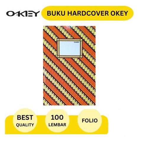 OKEY Hard Cover Folio Notebook 100 แผ่น - 100 แผ่น Folio Accounting Book *
