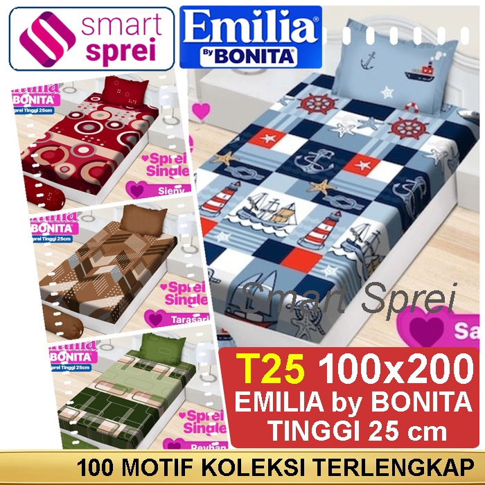 BONITA BEDSHEET 100x200 EMILIA / BONITA SINGLE EMILIA BEDSHEET / EMILIA BEDSHEET 100x200