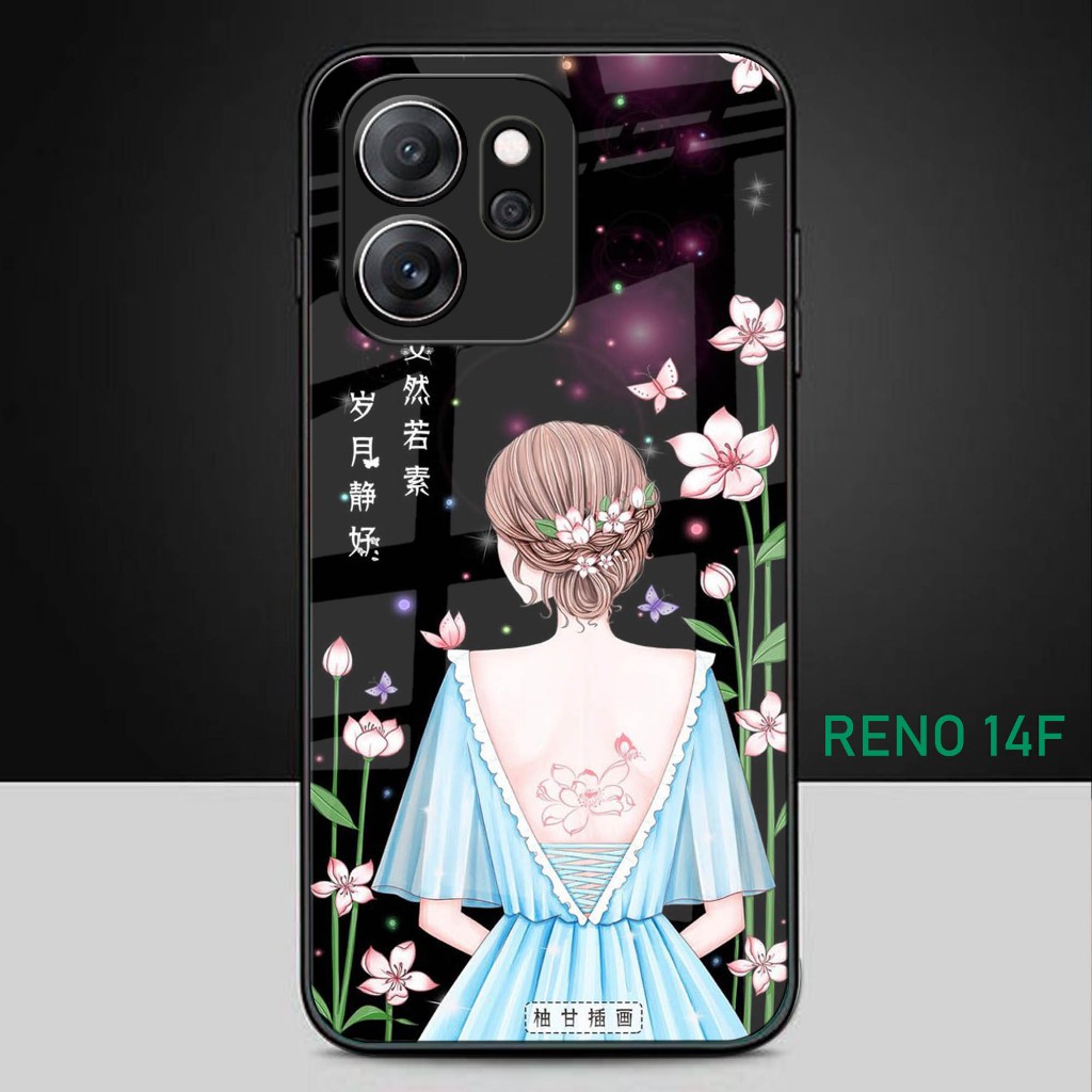 HP Glitter Glass Phone Softcase สําหรับ OPPO RENO 14F - RENO 14F เคสโทรศัพท์ - OPPO RENO 14F เคสโทรศ