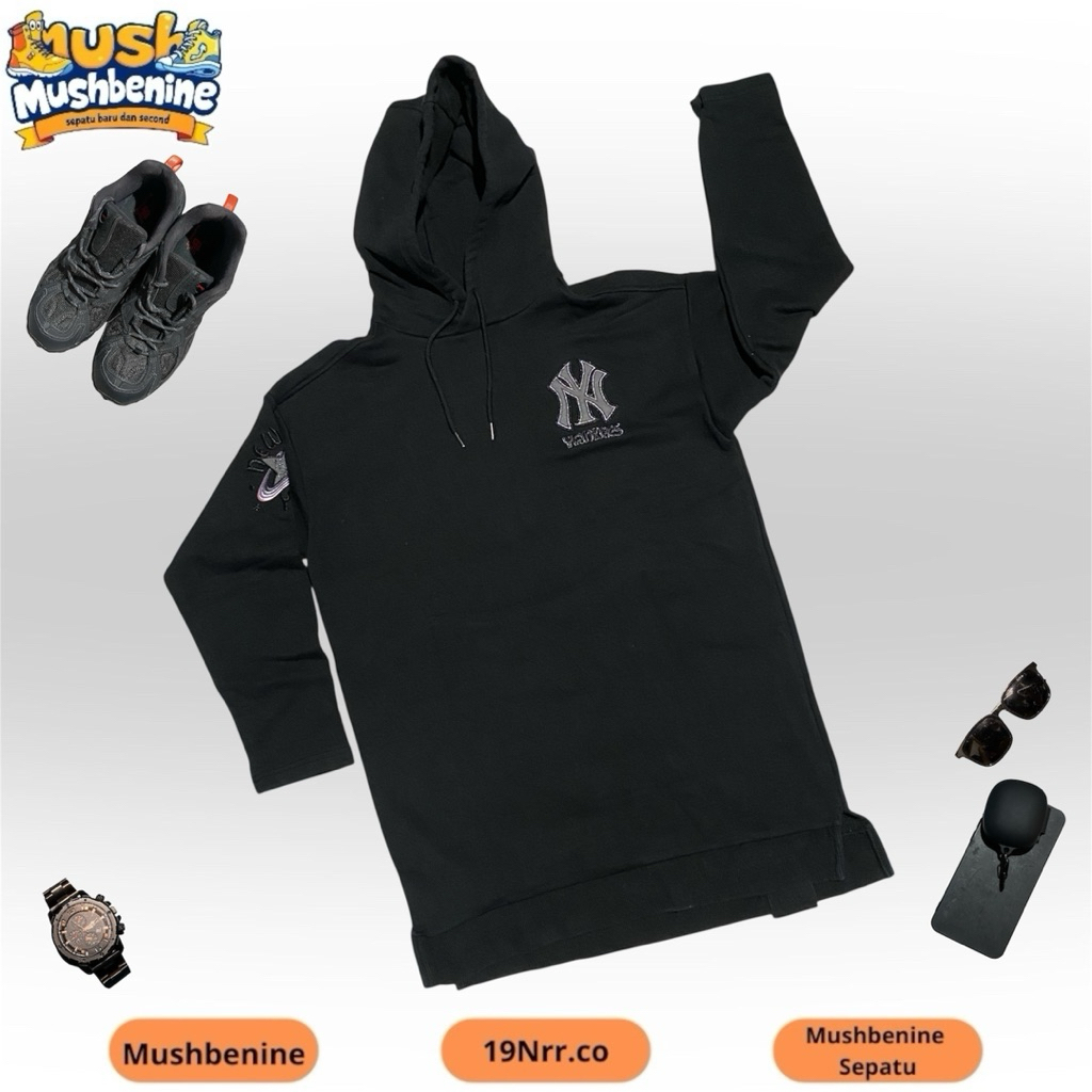 Mushbenine - HOODIE LD 108 P 80 MLB BLACK (รหัส H-092)