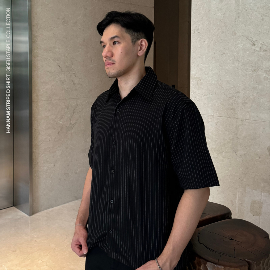 KEMEJA Giseu - เสื้อเชิ้ตลาย Hannam Boxy | เสื้อเชิ้ตแขนสั้นผู้ชาย