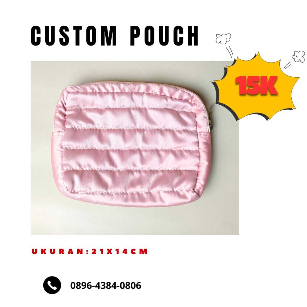 [PRE-ORDER] CUSTOM UNIVERSITY POUCH / OFFICE POUCH / SKINCARE POUCH / SOUVENIR POUCH / DIRECT CHAT A