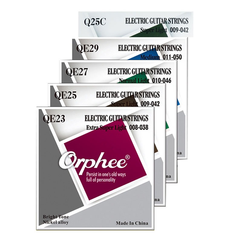 Orphee QE ชุดสายกีตาร์ไฟฟ้าขนาด 8 9 10 11 QE23 QE25 QE27 QE29 QE25C