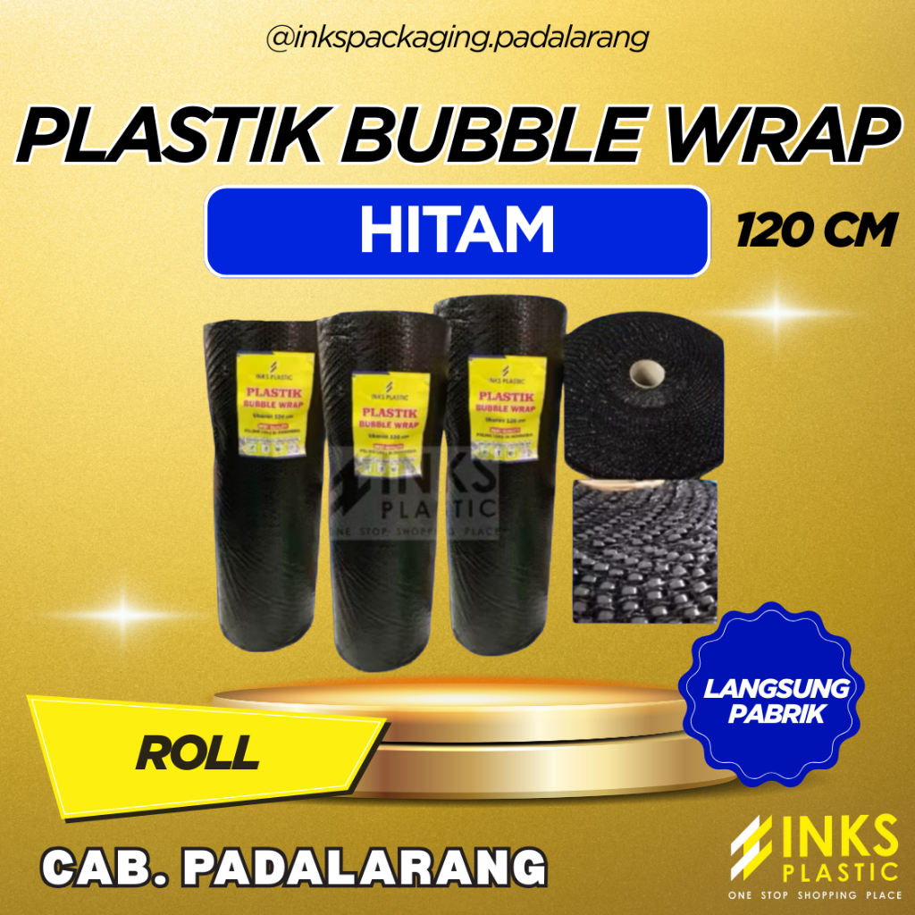 BLACK BUBBLE WRAP 120 CM ม้วนพลาสติก