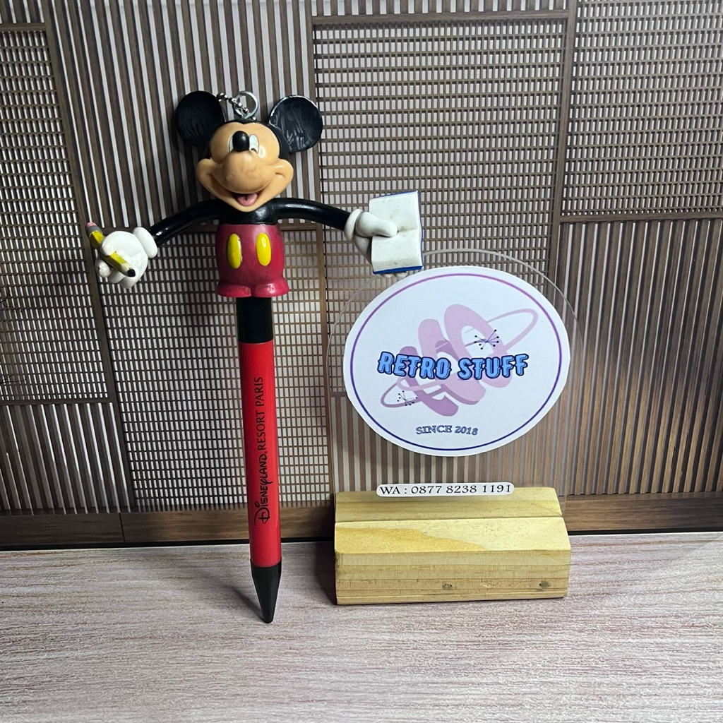 พวงกุญแจฟิกเกอร์ ปากกา Disney Mickey Ori Disneyland Paris