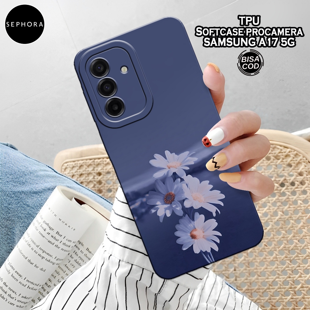 HP เคส Samsung Galaxy A17 5G 2025 ล่าสุด - เคสดอกไม้แฟชั่น - Samsung A17 5G Softcase - เคสกล้อง Pro 