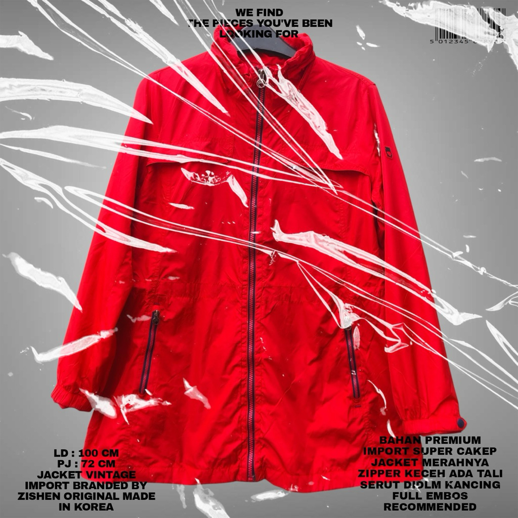 MERAH ORIGINAL ZISHEN/RUNNING JACKET/PREMIUM Imported JACKET/SPORT PARKA KOREAN JACKET/KOREAN JACKET