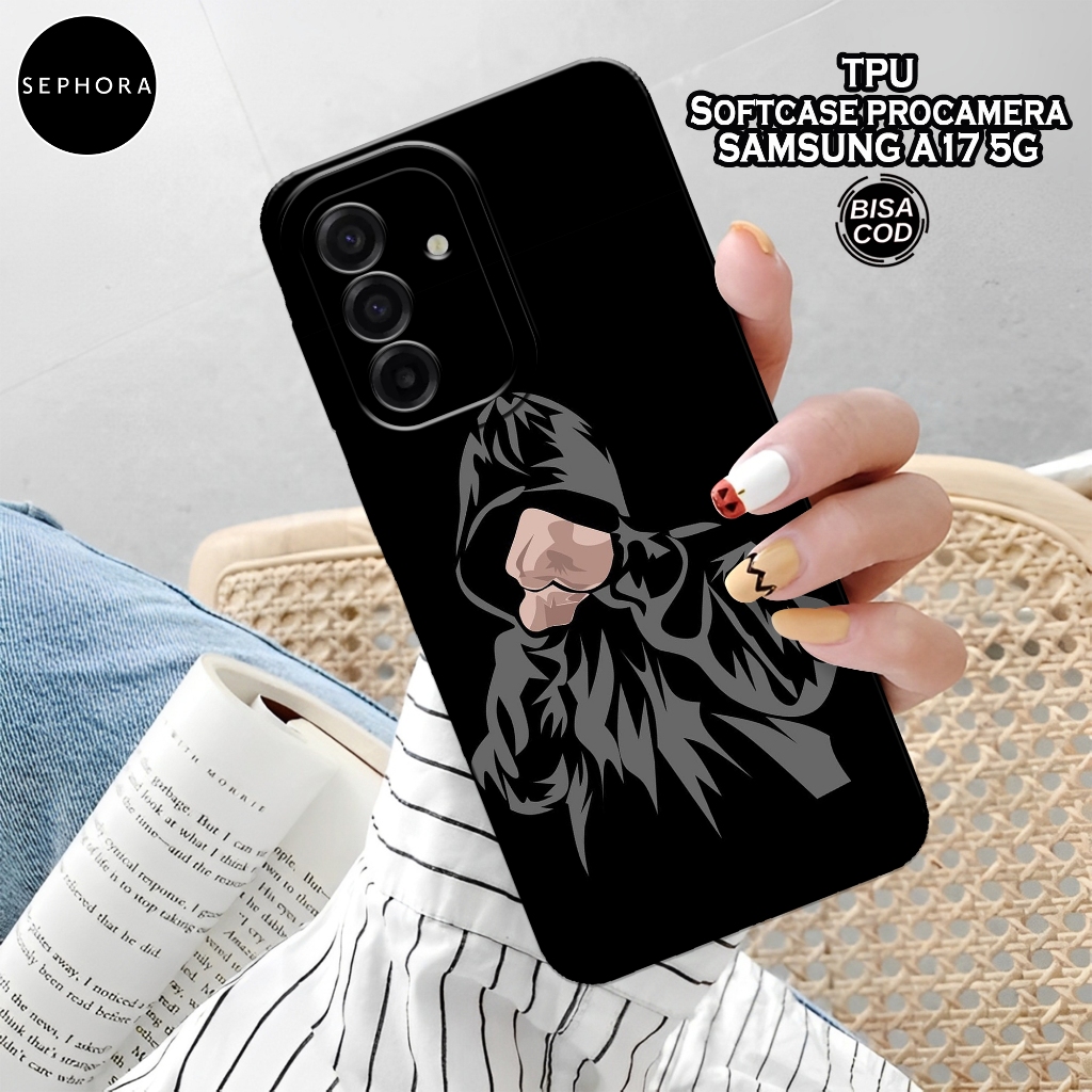HP เคส Samsung Galaxy A17 5G 2025 ใหม่ล่าสุด - เคสแฟชั่นสีดํา - Samsung A17 5G Softcase - เคสกล้อง P