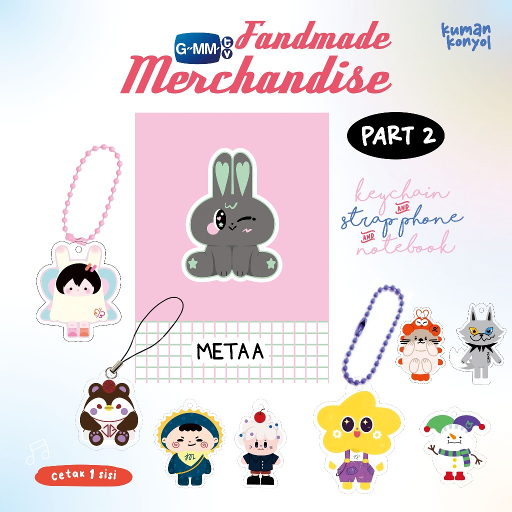 GANTUNGAN GMMTV MERCHANDISE FANMADE PART 2 ING พวงกุญแจ ING THAIENTU ance NON-GNOONG ING LYKN ING ME