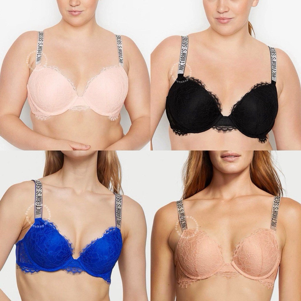Victoria Secret Original Very Sexy Shine Bra Push Up Size 34D, 34DD, 34DD 11208007