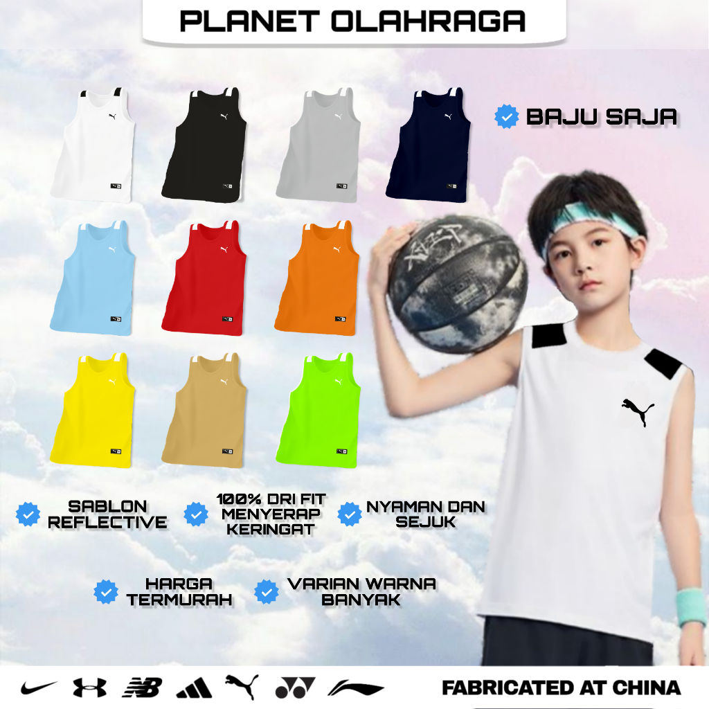 (2-12 ปี) CHILDRENS SPORTS SINGLET TOP / CHILDRENS V-NECK SHIRT / CHILDRENS BASKETBALL SHIRT / CHILD