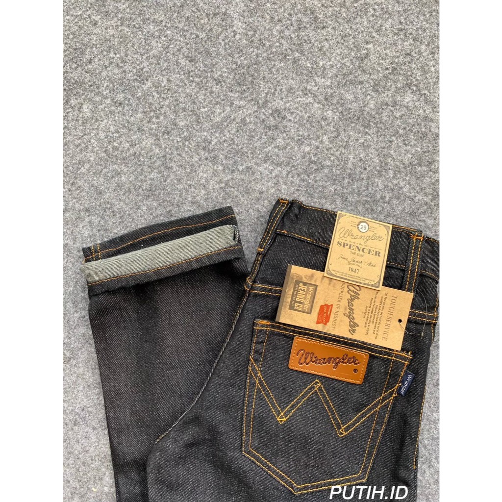 กางเกงยีนส์ขายาวผู้ชาย Wangler มาตรฐานปกติ วัสดุยีนส์ระดับพรีเมียม