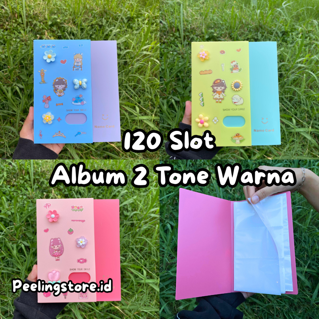 อัลบั้มสี 2-Tone 120 ช่อง | Kolbuk Photocard Album Polaroid 2r Waterproof 120 Slot Book Album Photoc